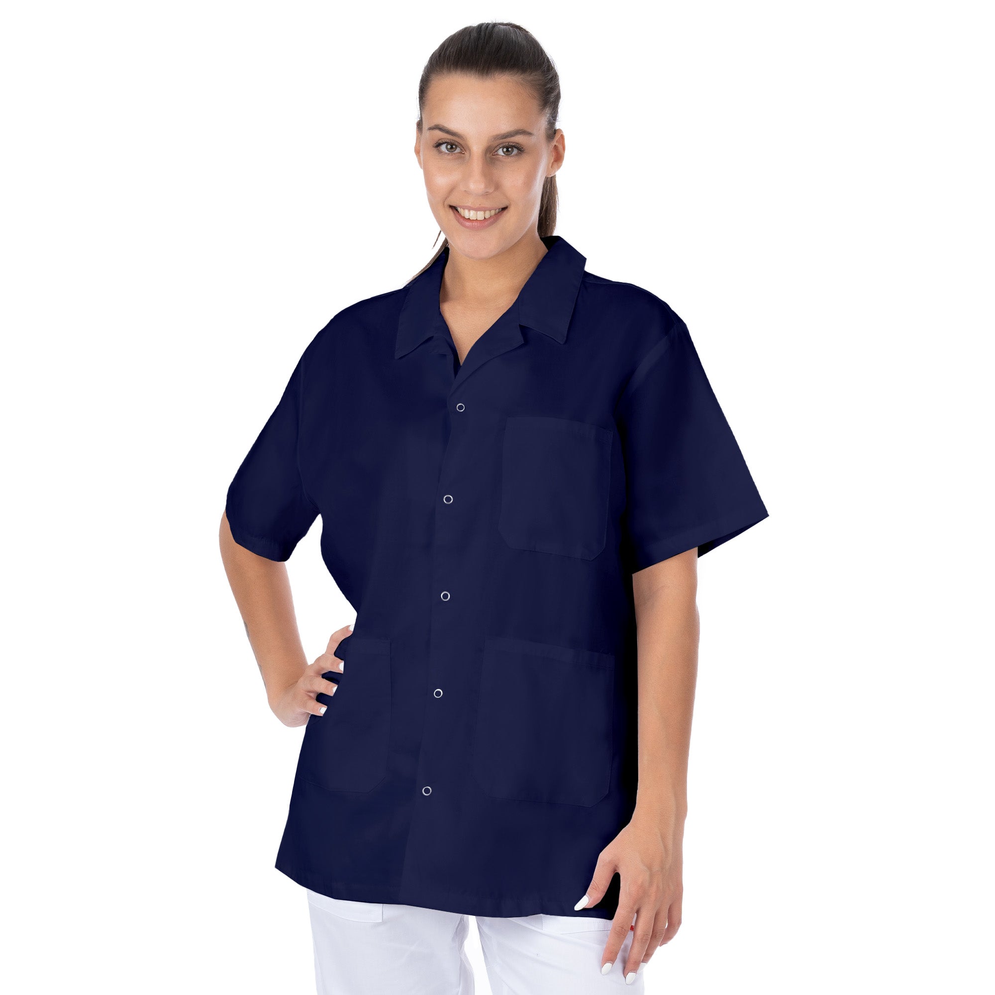 Short Sleeve Lab Coat