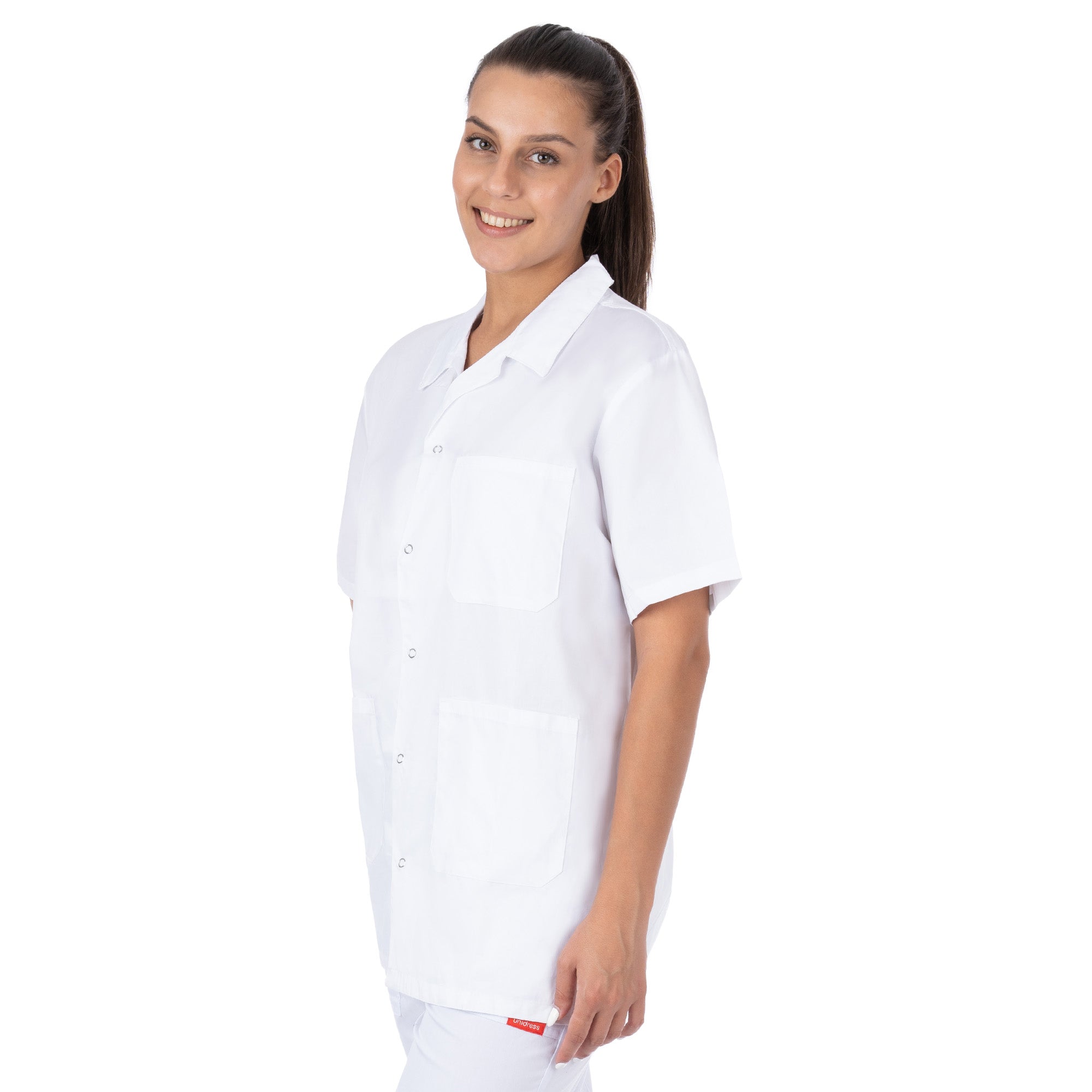Short Sleeve Lab Coat