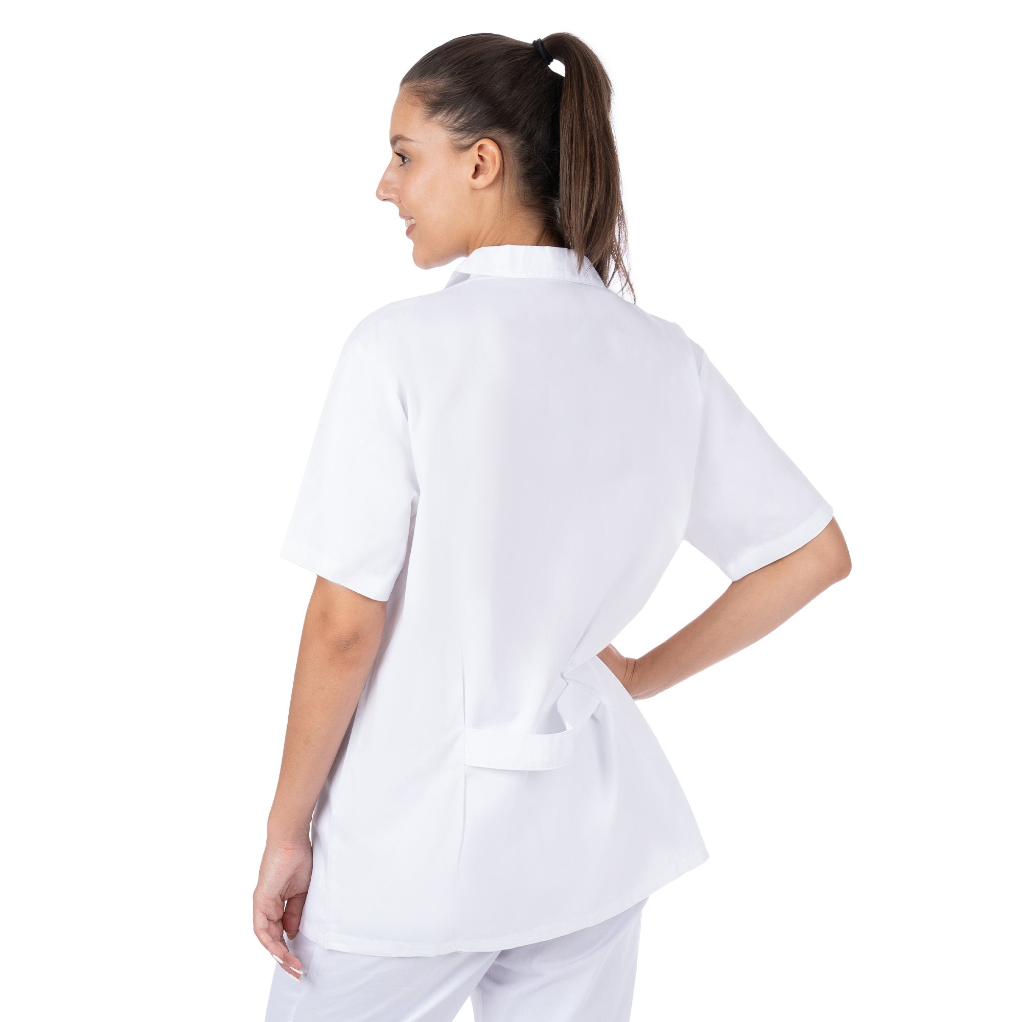Short Sleeve Lab Coat